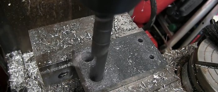 How to make a triangular hole in thick steel