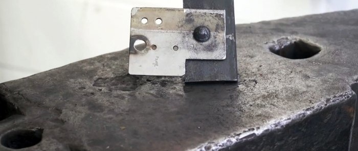 How to make a tool for installing forged rivets from a shock absorber spring and bearing