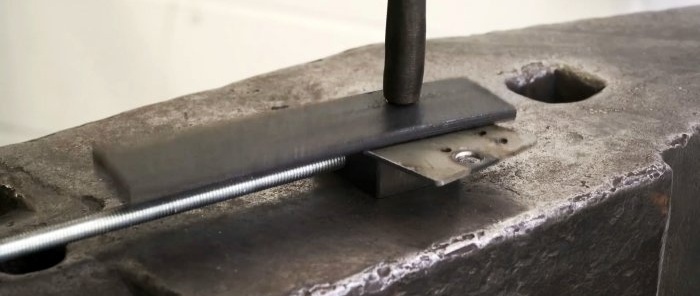 How to make a tool for installing forged rivets from a shock absorber spring and bearing