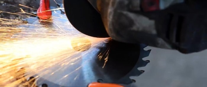 How to make a reliable drill with overhead blades from a saw blade