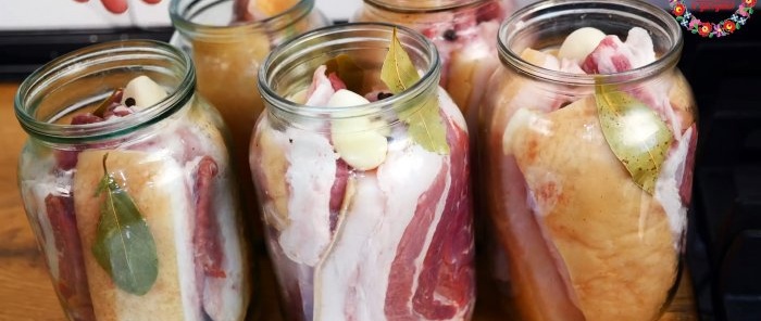 Snack for all occasions Incredibly tasty recipe for canned lard in brine