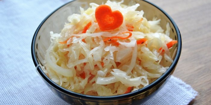 Sauerkraut in brine is so crunchy