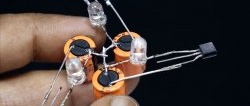 How to assemble a three-LED flasher powered by 220 V