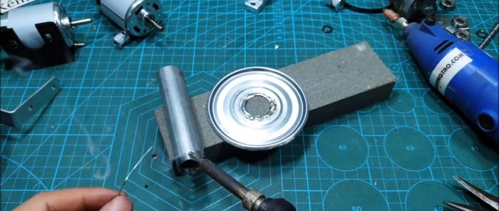 How to make a powerful pump with two motors from cans