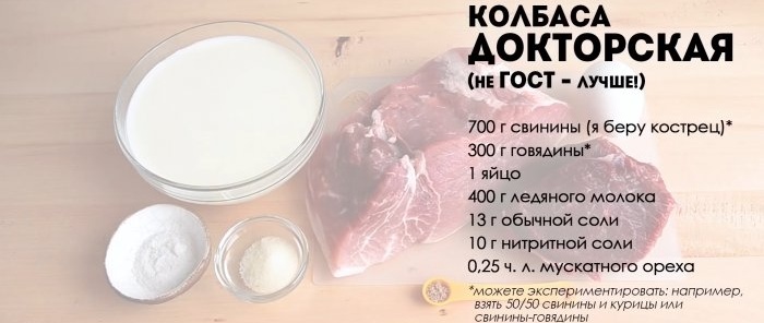 It’s not difficult to make boiled sausage at home according to USSR GOST, but remembering the taste of childhood is priceless