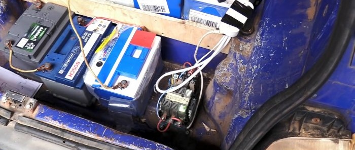 Electro OKA on motors from washing machines and car batteries