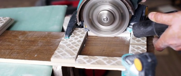 How to use a grinder to make a perfectly even square hole in a tile