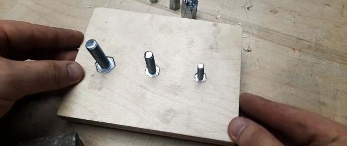 How to hide a bolt head flush in wood