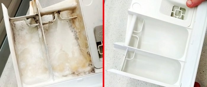 How to clean a washing machine tray with the most stubborn deposits if nothing removes them