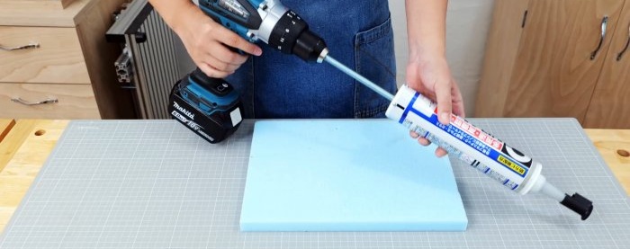 How to make a sealant gun for a screwdriver and make repairs comfortably