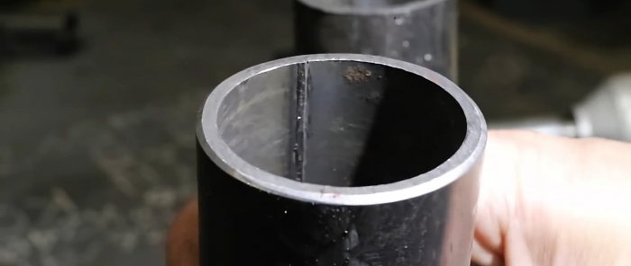 How to remove a seam inside a round pipe