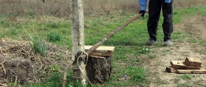 How to pull a concrete pillar out of the ground alone