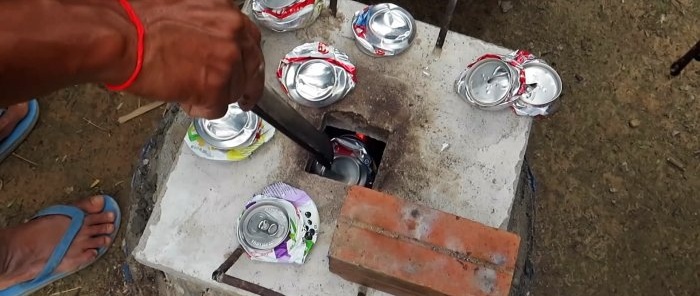 How to melt aluminum cans into ingots at home