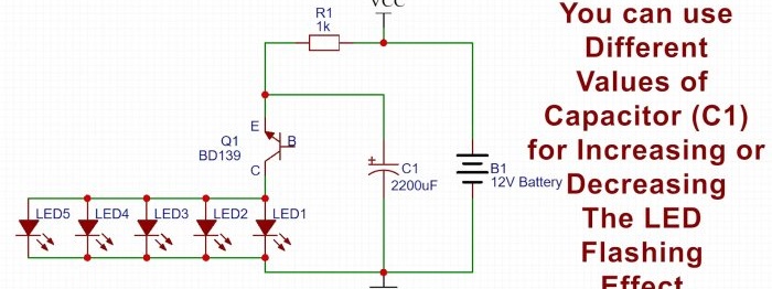 How to make a powerful LED strobe using just one transistor