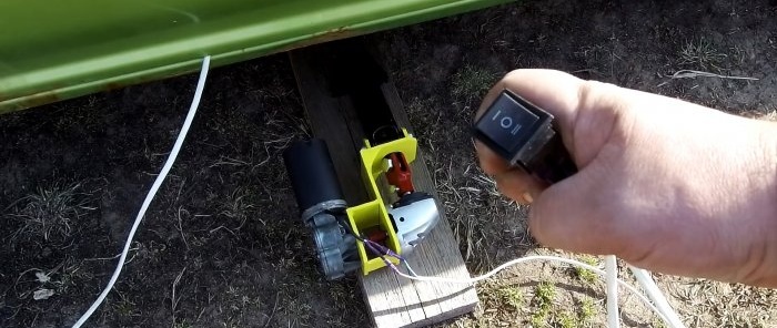 How to make a 1500 kg electric jack from a broken angle grinder and a windshield wiper motor