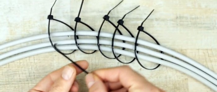 10 ideas on how to carefully lay and mark wires using a cable tie