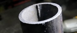 How to remove a seam inside a round pipe