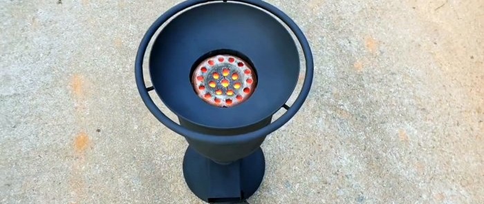 How to make a grill from a gas cylinder for a fuel briquette