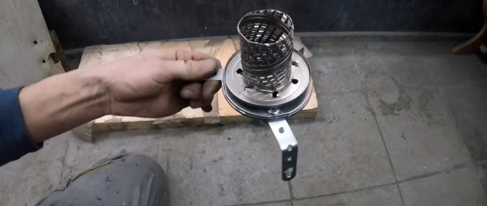 How to make a tent heater from an oil filter