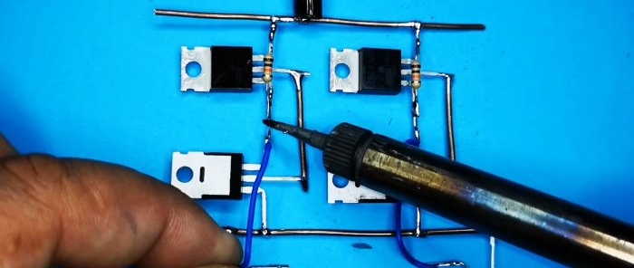 How to make a motor control circuit Turn on and reverse with two buttons