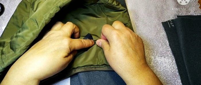 How to fix a rip in a jacket in a couple of minutes without a needle and thread