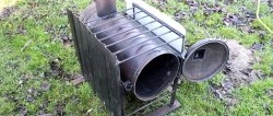 How to make a simple garage stove from a gas cylinder