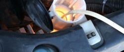 How to defrost washer fluid in a tank with a homemade heater