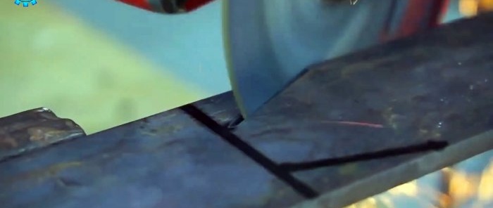 Cutting a strip of steel strip