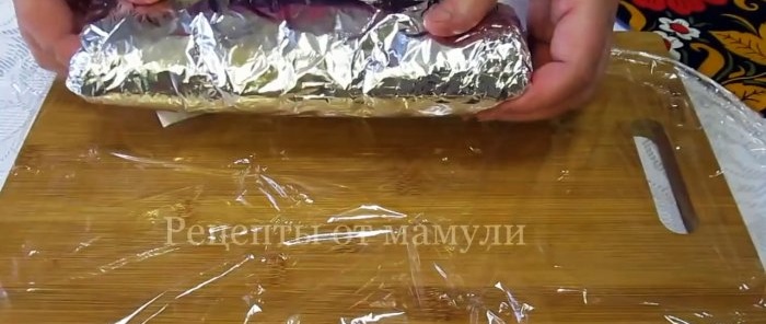 The pieces are wrapped in foil in several layers