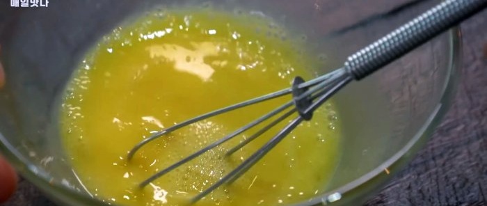 Break the egg in a separate bowl and mix