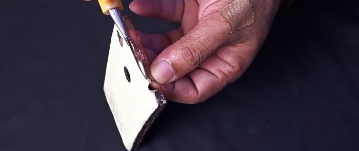 use a utility knife to cut off excess sagging around the perimeter