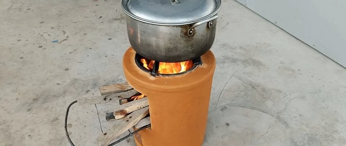 You need to make a shelf from a piece of reinforcement and wire to support the stacked firewood