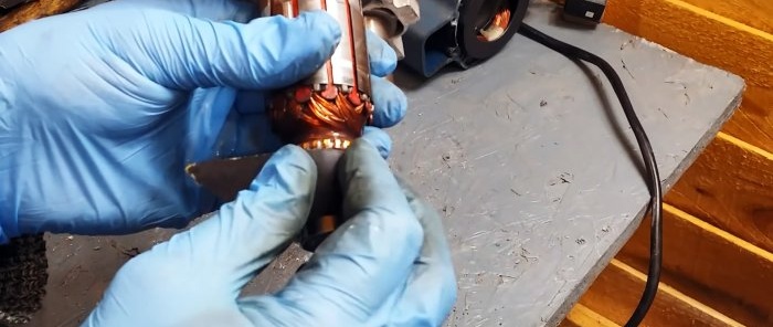 How to clean an electric motor rotor commutator without a lathe