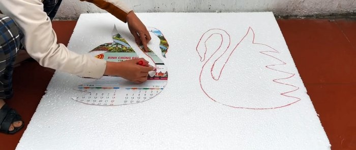 How to make a terrace table with cement swans