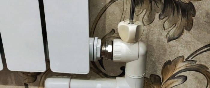 How to stop a leak in the PP stem of a heating radiator tap