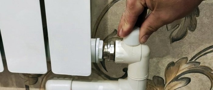 How to stop a leak in the PP stem of a heating radiator tap