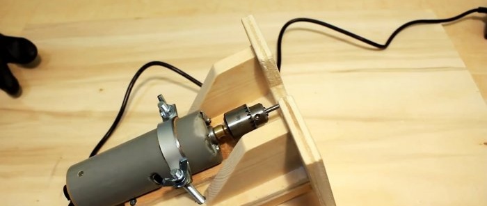 Homemade powerful drill with a milling base