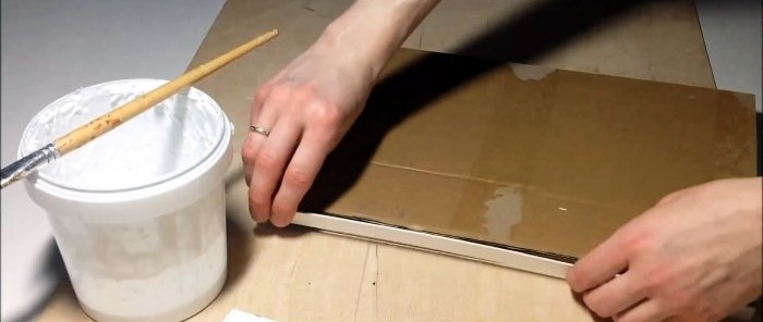 How to make a cabinet shelf out of cardboard