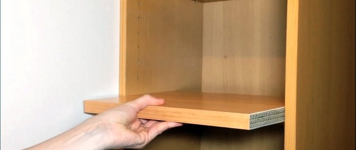 How to make a cabinet shelf out of cardboard