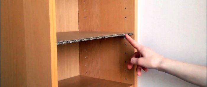 How to make a cabinet shelf out of cardboard