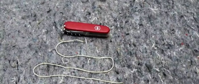 How to sew with a Swiss knife