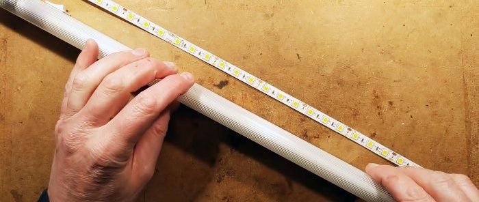 How to convert a fluorescent lamp to LED