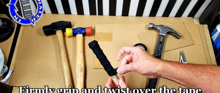 The tool will hold in your hand like a glove if you make a simple anti-slip winding