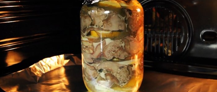 Extremely tender liver in a jar