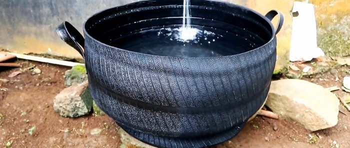 How to make a water tank from an old tire