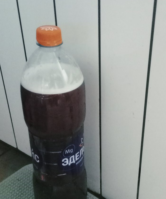 Homemade kvass from a barrel