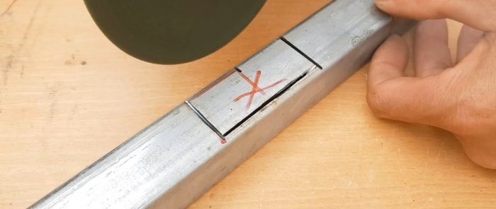 How to make a corner connection of three profile pipes without welding