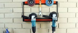 How to make a convenient wall rack for storing angle grinders and disks for them