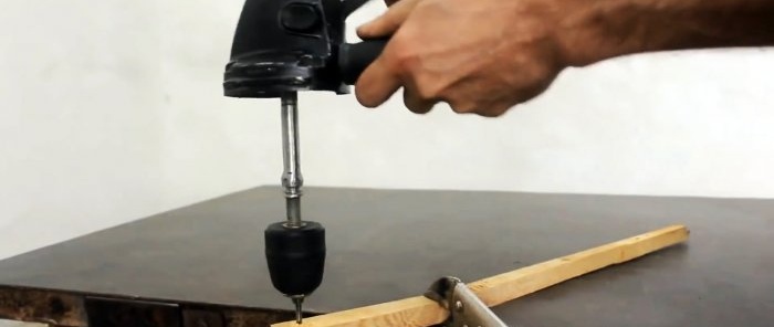 How to make a hand drill from the gearbox of a broken grinder