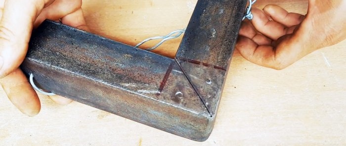 How to make a right angle from a corner without welding